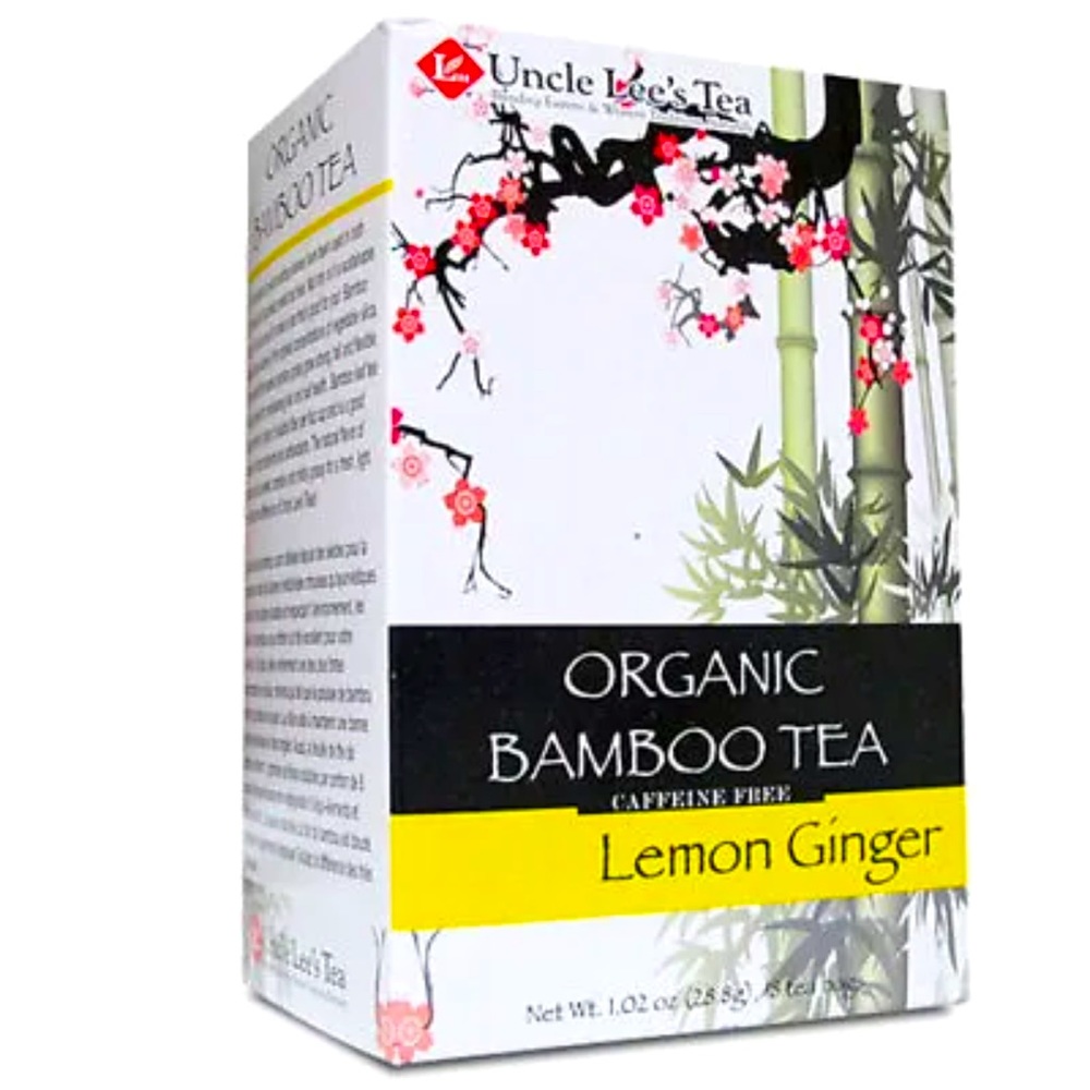 Organic Bamboo Tea Lemon Ginger 18 Bags By Uncle Lees Teas
